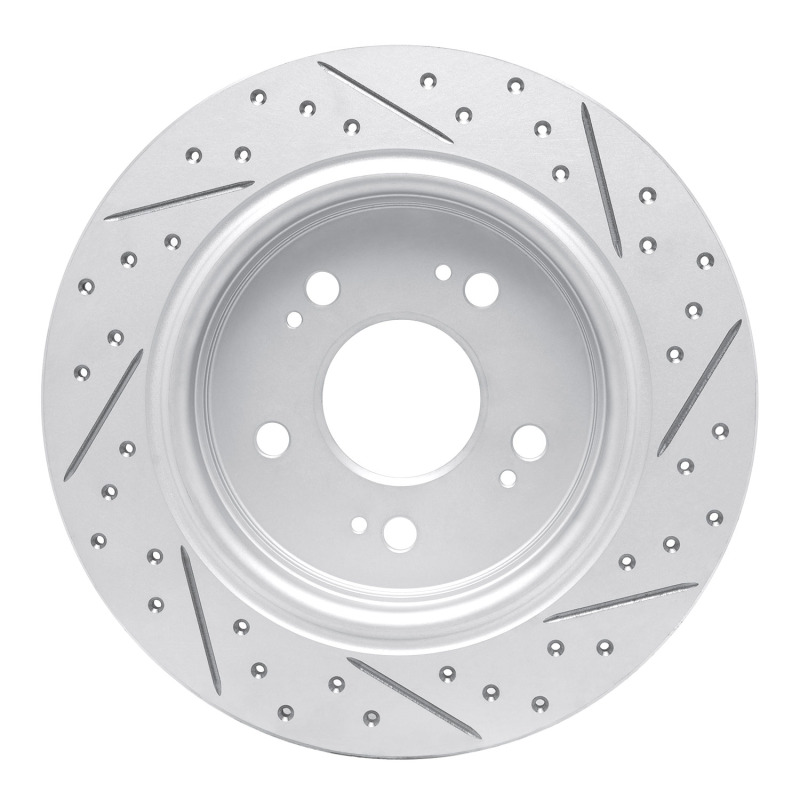 Acura RLX Brake Rotor (1) - Rear Left - DFC - Drilled & Slotted Geoperformance - `14-`20