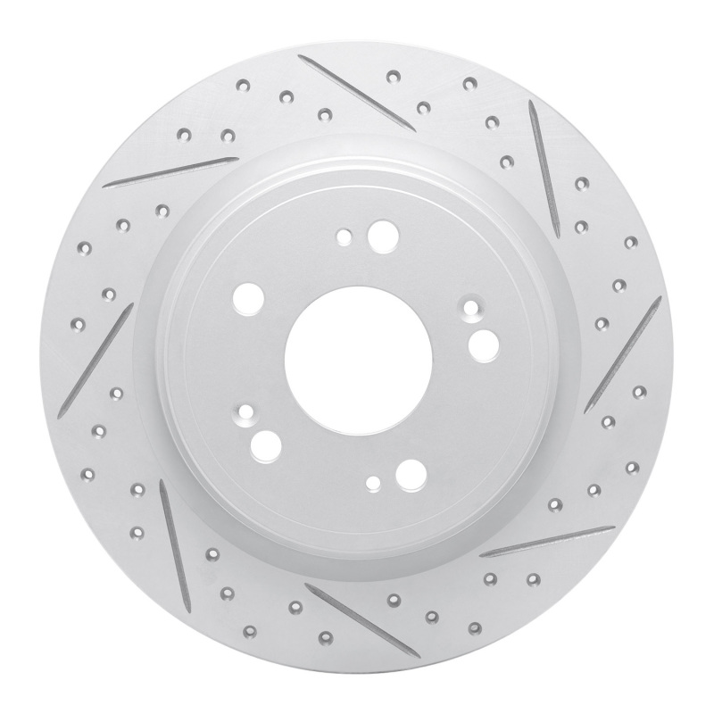Acura RLX Brake Rotor (1) - Rear Right - DFC - Geoperformance - Drilled & Slotted - `14-`20