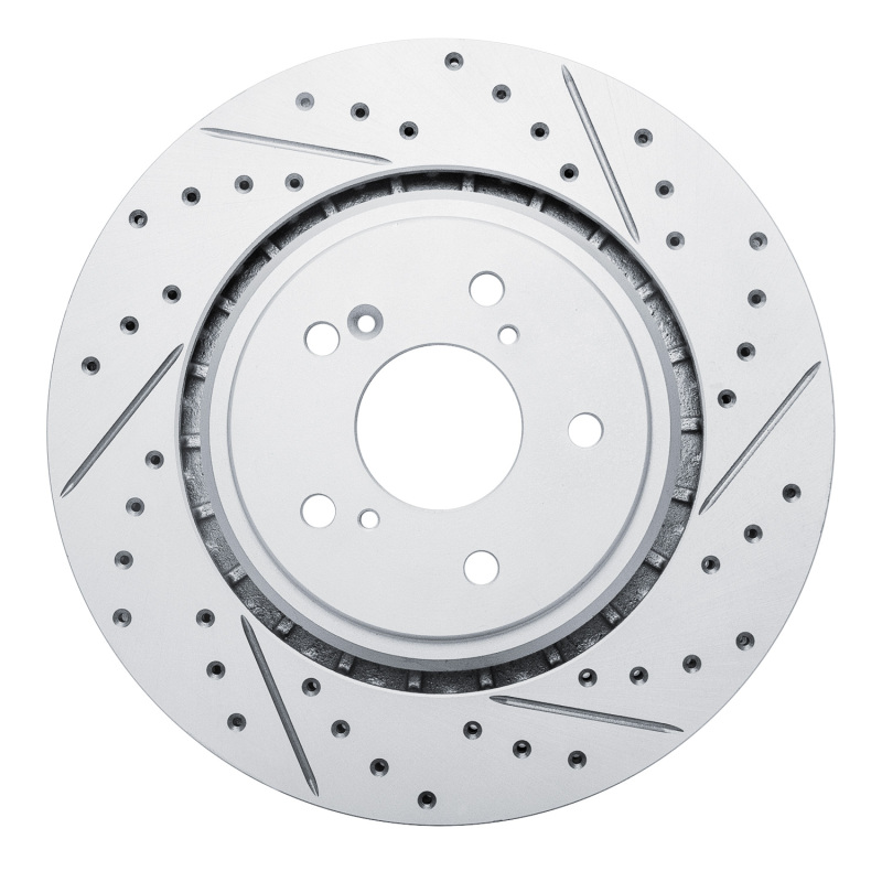 Acura MDX Brake Rotor (1) - Front Right - DFC - Drilled & Slotted Geoperformance - `14-`20