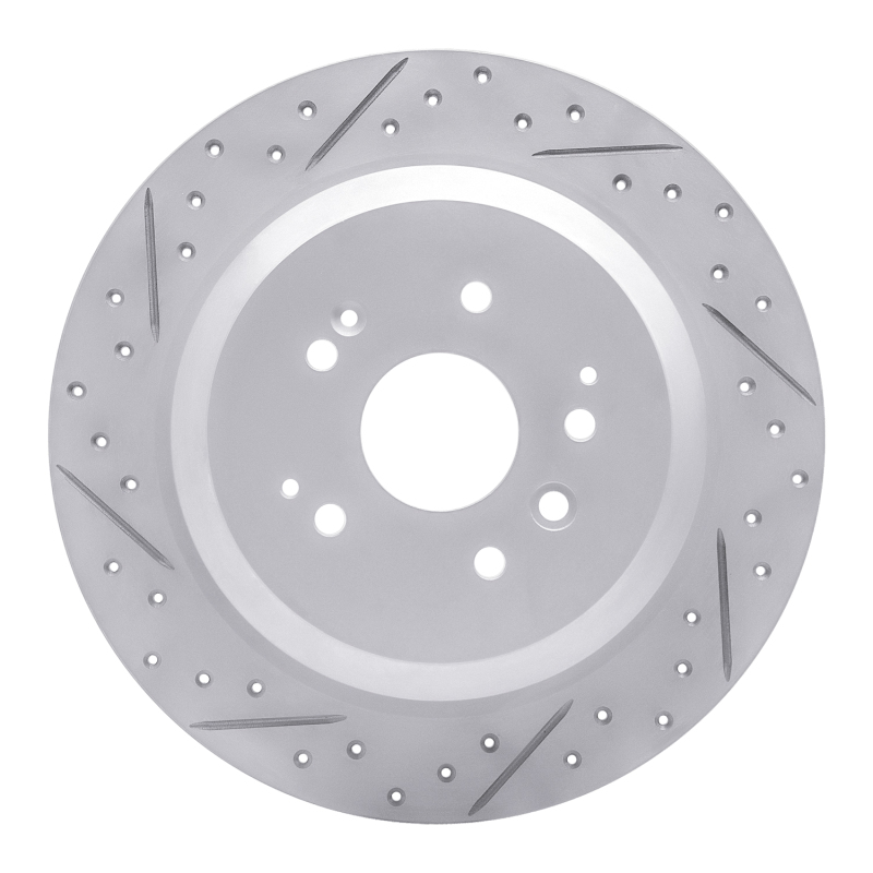 Acura MDX Brake Rotor (1) - Rear Left - DFC - Drilled & Slotted Geoperformance - `14-`16