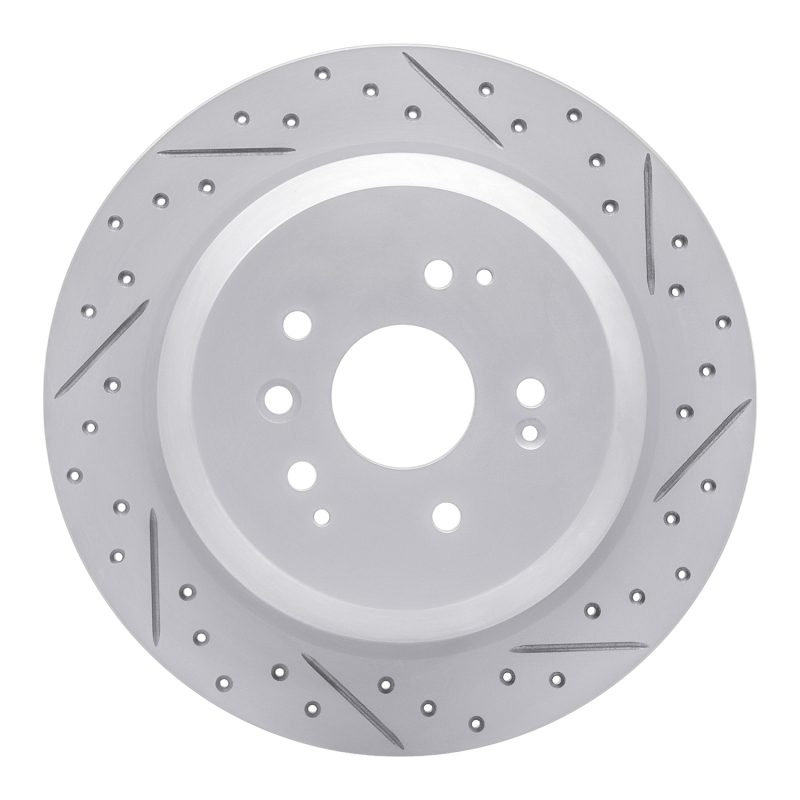 Acura MDX Brake Rotor (1) - Rear Right - DFC - Drilled & Slotted Geoperformance - `14-`16