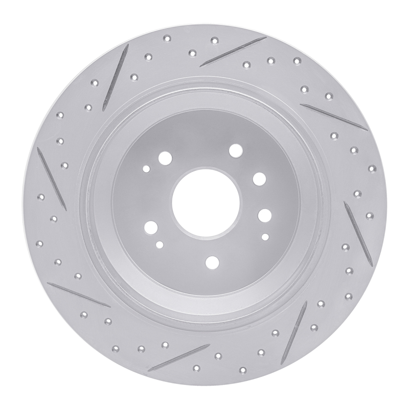 Acura MDX Brake Rotor (1) - Rear Right - DFC - Drilled & Slotted Geoperformance - `14-`16