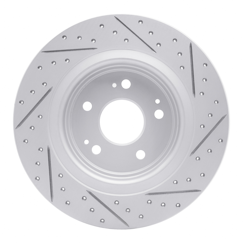 Acura MDX Brake Rotor (1) - Rear Left - DFC - Drilled & Slotted Geoperformance - `17-`20