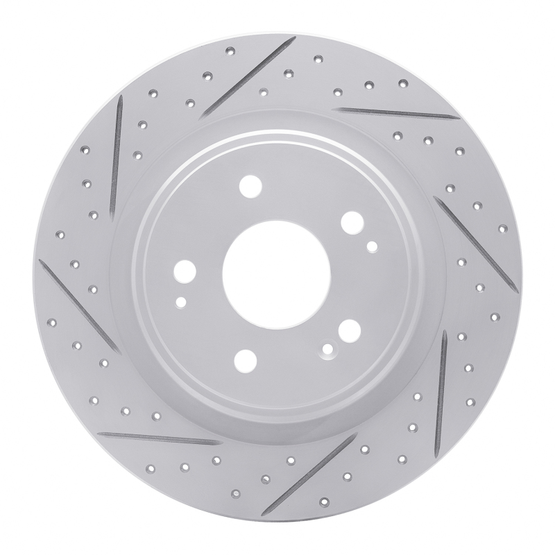 Acura MDX Brake Rotor (1) - Rear Left - DFC - Drilled & Slotted Geoperformance - `17-`20