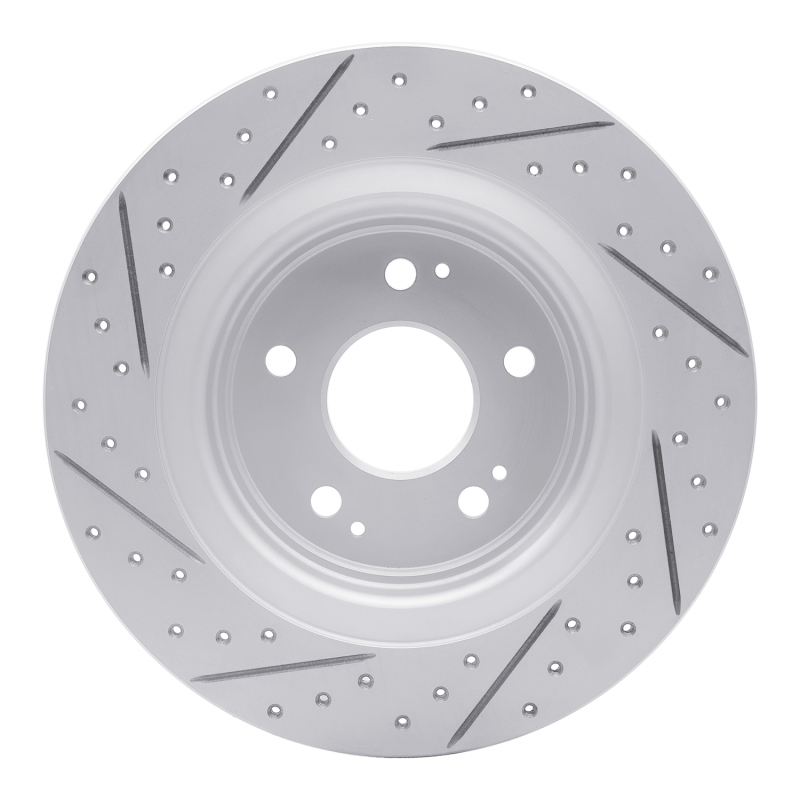 Acura MDX Brake Rotor (1) - Rear Right - DFC - Geoperformance Drilled & Slotted - `17-`20