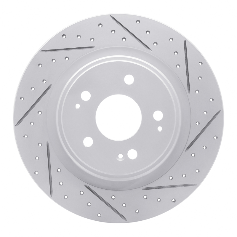 Acura MDX Brake Rotor (1) - Rear Right - DFC - Geoperformance Drilled & Slotted - `17-`20