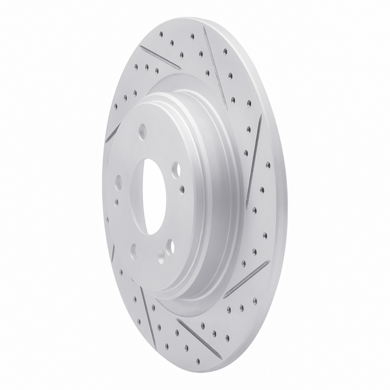 Acura MDX Brake Rotor (1) - Rear Right - DFC - Geoperformance Drilled & Slotted - `17-`20