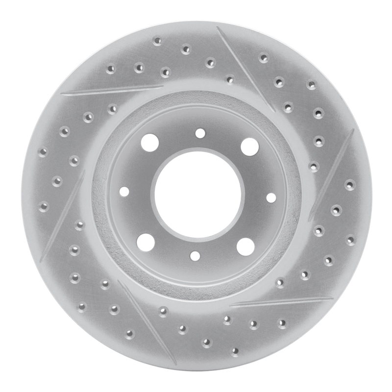 Honda Del Sol Brake Rotor (1) - Front Left - DFC - Drilled & Slotted Geoperformance - `90-`00
