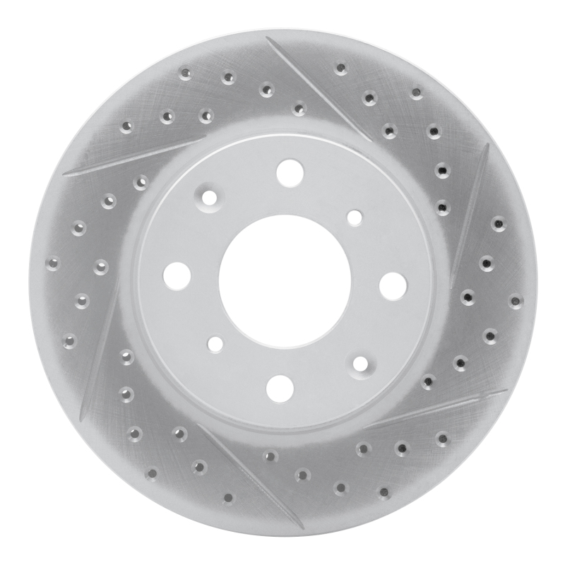 Honda Del Sol Brake Rotor (1) - Front Right - DFC - Drilled & Slotted Geoperformance - `90-`00