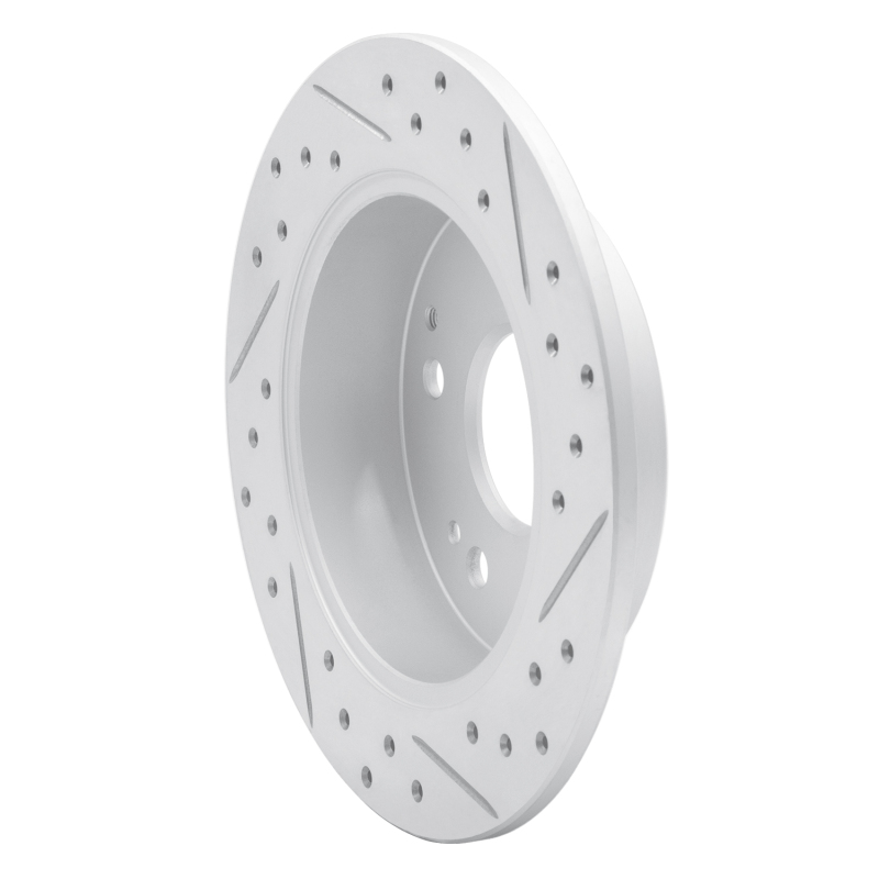 Acura Integra Brake Rotor (1) - Rear Left - DFC - Geoperformance - Drilled & Slotted - `97-`06