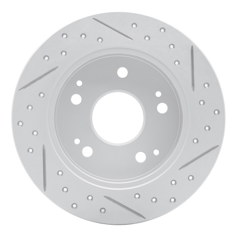Acura Integra Brake Rotor (1) - Rear Left - DFC - Geoperformance - Drilled & Slotted - `97-`06