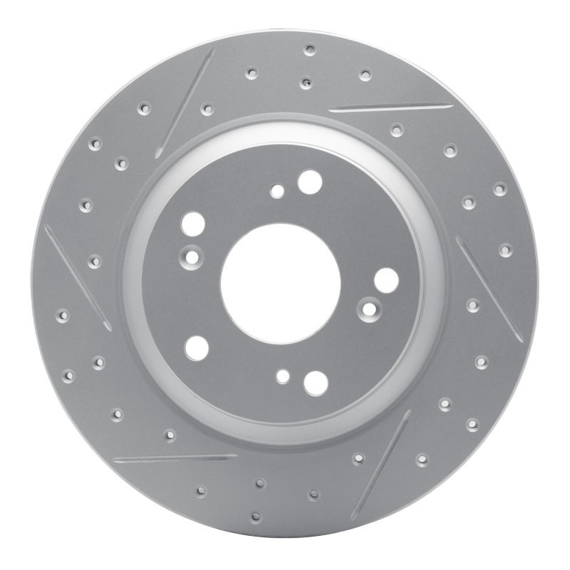 Honda S2000 Brake Rotor (1) - Rear Left - DFC - Geoperformance Drilled & Slotted - `00-`09