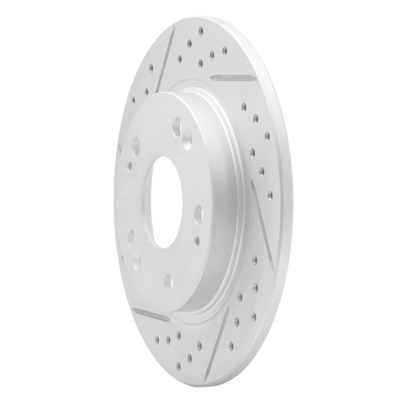 Honda Cr-Z Brake Rotor (1) - Rear Left - DFC - Drilled & Slotted Geoperformance - `11-`15