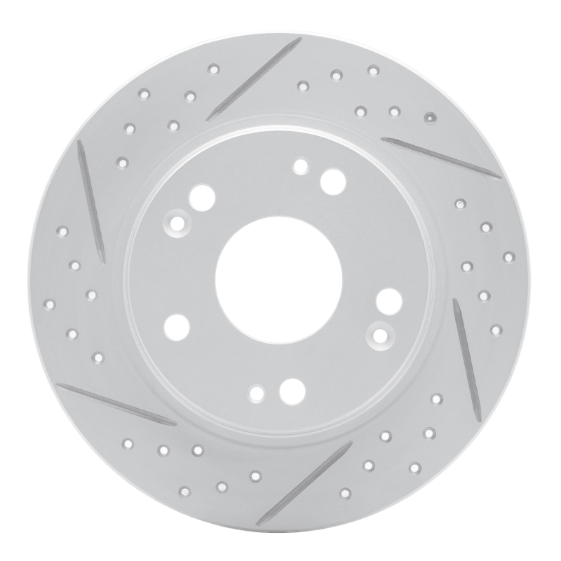 Honda Cr-Z Brake Rotor (1) - Rear Left - DFC - Drilled & Slotted Geoperformance - `11-`15