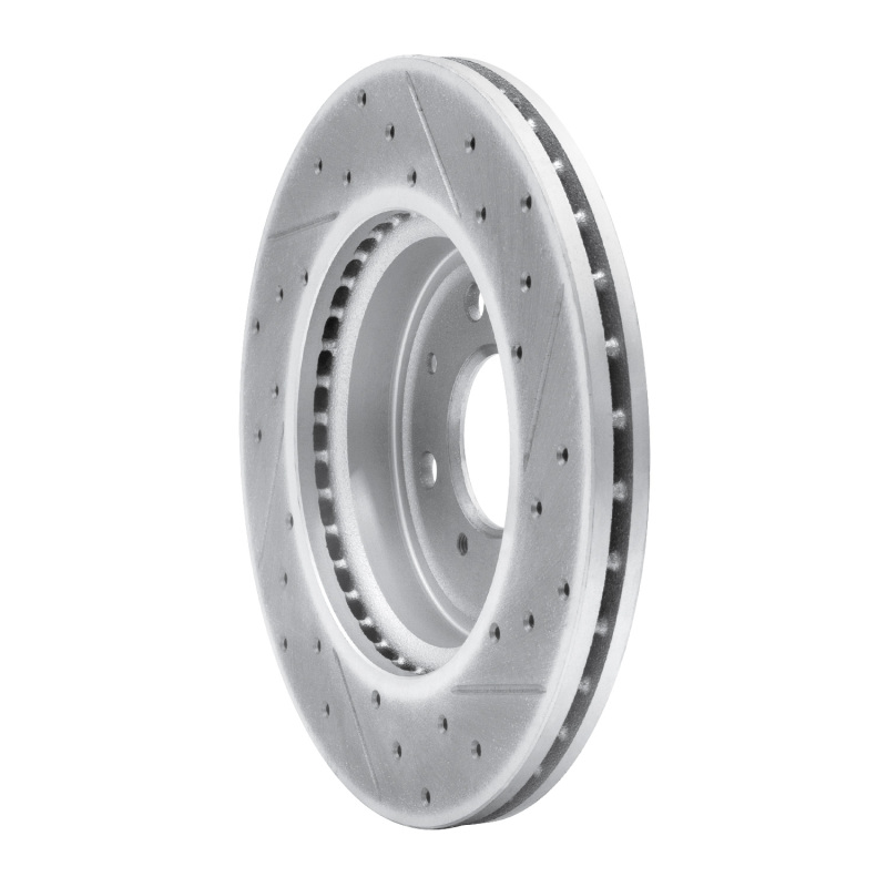 Honda Fit Brake Rotor (1) - Front Left - DFC - Drilled & Slotted Geoperformance - `15-`20