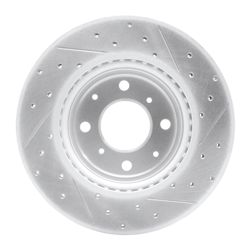 Honda Fit Brake Rotor (1) - Front Left - DFC - Drilled & Slotted Geoperformance - `15-`20