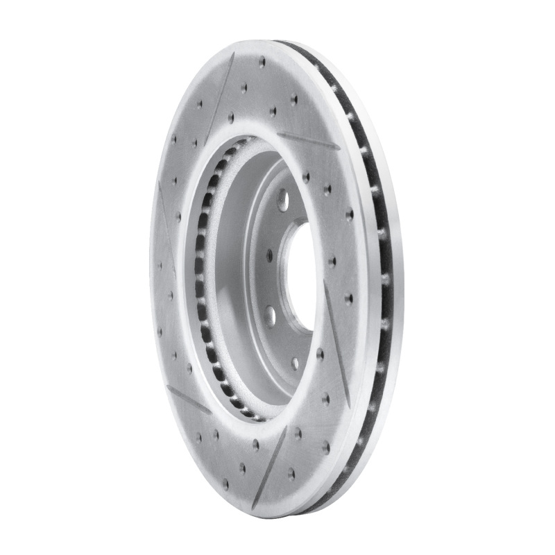 Honda Fit Brake Rotor (1) - Front Right - DFC - Drilled & Slotted Geoperformance - `15-`20