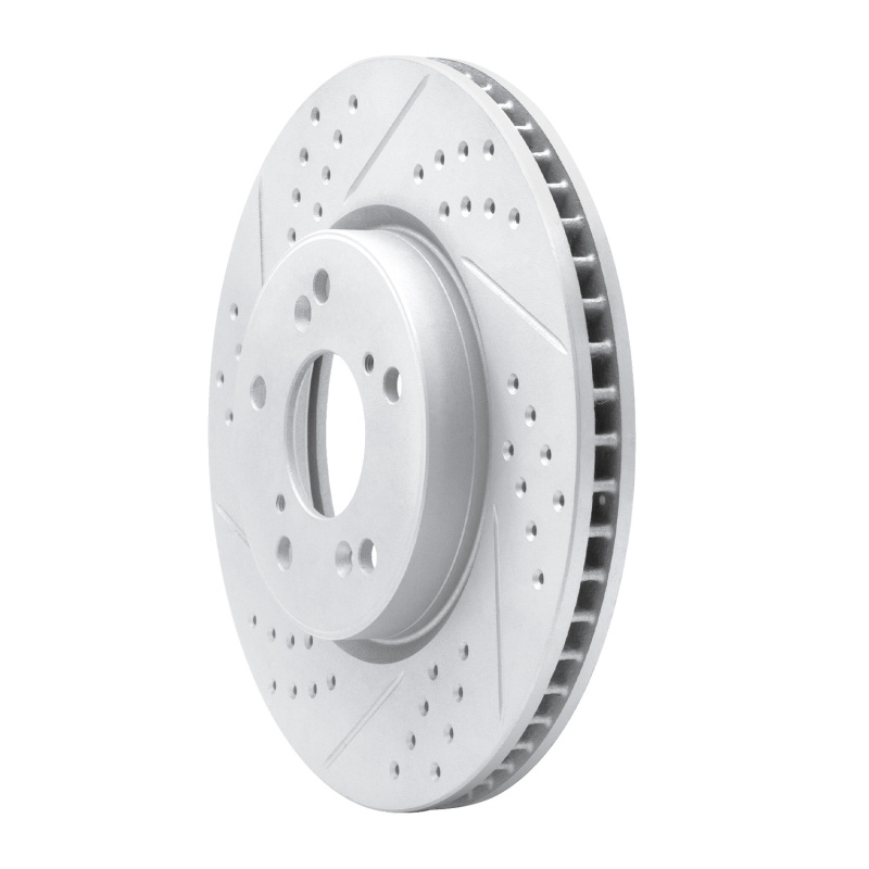 Honda Accord Sedan Brake Rotor (1) - Front Left - DFC - Drilled & Slotted Geoperformance - `13-`22