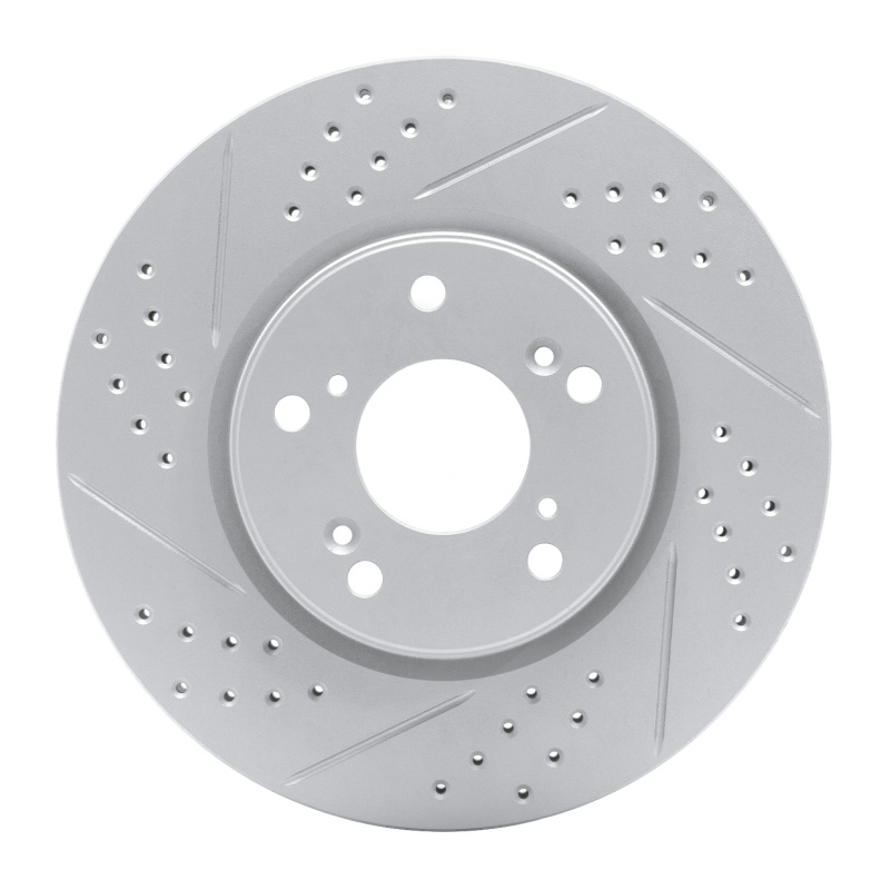Honda Accord Sedan Brake Rotor (1) - Front Left - DFC - Drilled & Slotted Geoperformance - `13-`22