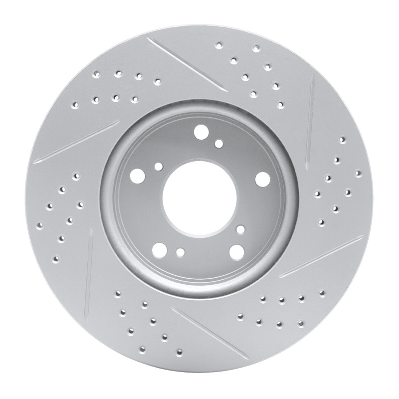 Honda Accord Sedan Brake Rotor (1) - Front Left - DFC - Drilled & Slotted Geoperformance - `13-`22
