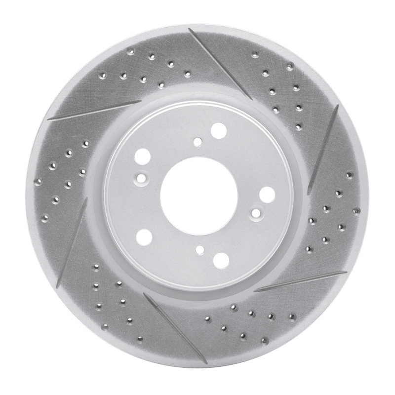 Honda Accord Brake Rotor (1) - Front Right - DFC - Drilled & Slotted Geoperformance - `13-`22