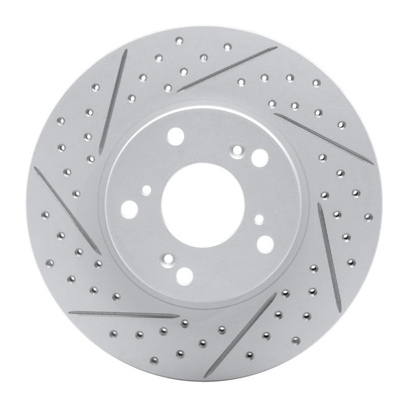 Acura Csx Brake Rotor (1) - Front Left - DFC - Drilled & Slotted Geoperformance - `98-`22