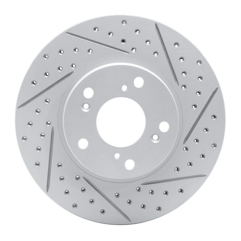 Acura CSX Brake Rotor (1) - Front Right - DFC - Geoperformance Drilled & Slotted - `98-`22