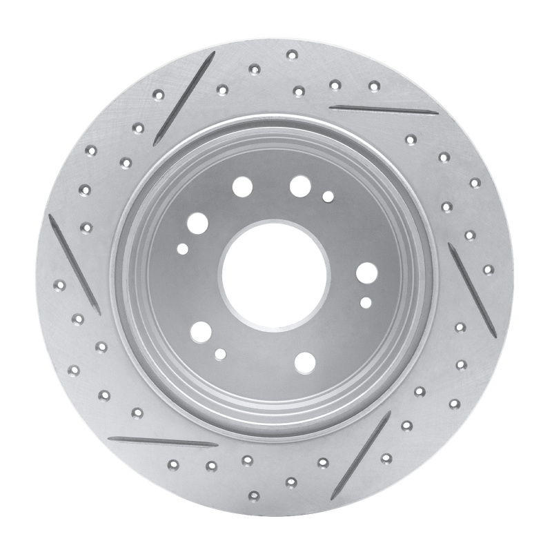 Honda CR-V Brake Rotor (1) - Rear Right - DFC - Geoperformance Drilled & Slotted - `02-`04