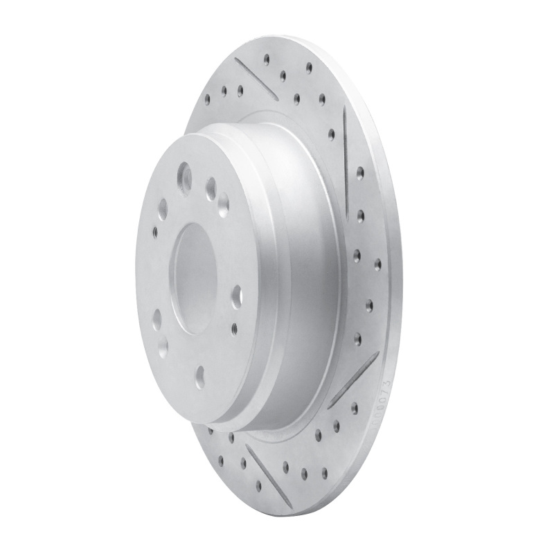 Honda CR-V Brake Rotor (1) - Rear Right - DFC - Geoperformance Drilled & Slotted - `02-`04