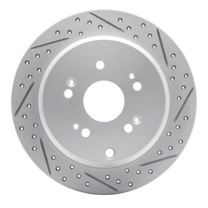 Acura RDX Brake Rotor (1) - Rear Right - DFC - Drilled & Slotted Geoperformance - `05-`18