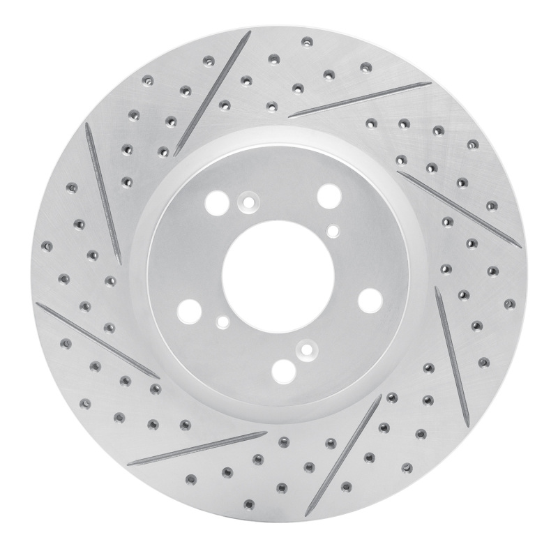 Honda Ridgeline Brake Rotor (1) - Front Left - DFC - Drilled & Slotted Geoperformance - `06-`14