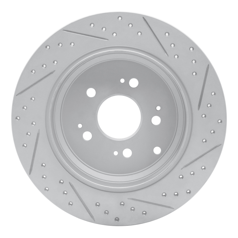 Acura ZDX Brake Rotor (1) - Rear Left - DFC - Geoperf Drilled & Slotted - `07-`17