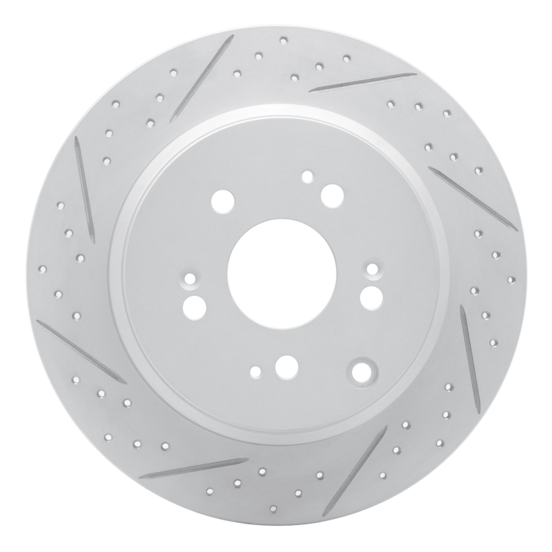 Acura ZDX Brake Rotor (1) - Rear Left - DFC - Geoperf Drilled & Slotted - `07-`17