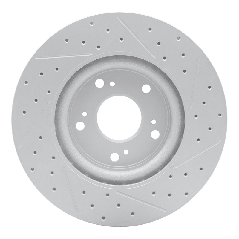 Honda CR-V Brake Rotor (1) - Front Left - DFC - Drilled & Slotted Geoperformance - `12-`16