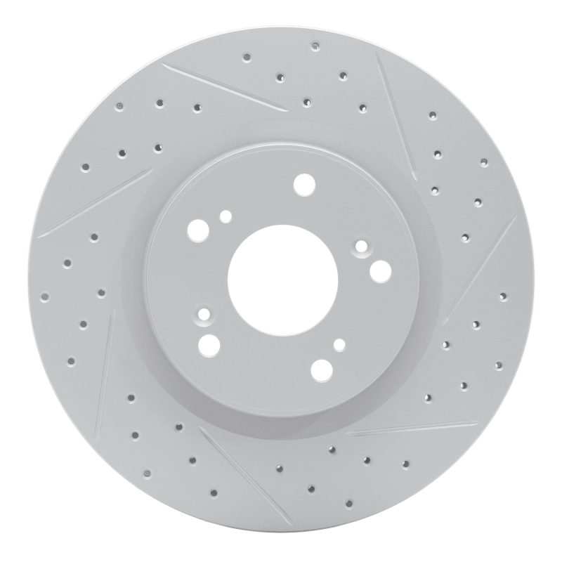 Honda CR-V Brake Rotor (1) - Front Right - DFC - Drilled & Slotted Geoperformance - `12-`16