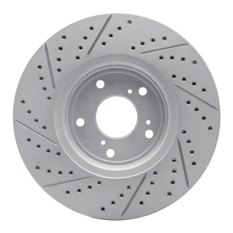 Acura ILX Brake Rotor (1) - Front Right - DFC - Geoperformance Drilled & Slotted - `16-`22