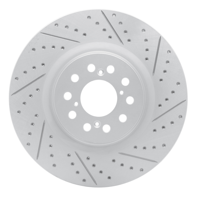 Acura Integra Brake Rotor (1) - Front Right - DFC - Geoperformance Rotor - Drilled & Slotted - `17-`26