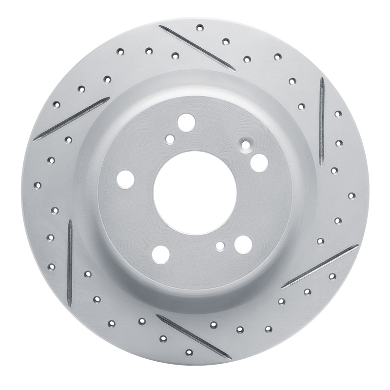 Acura Integra Brake Rotor (1) - Rear Right - DFC - Drilled & Slotted Geoperformance - `17-`26