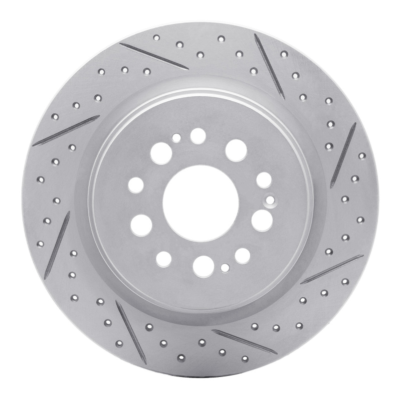 Acura RDX Brake Rotor (1) - Rear Right - DFC - Drilled & Slotted Geoperformance - `17-`26