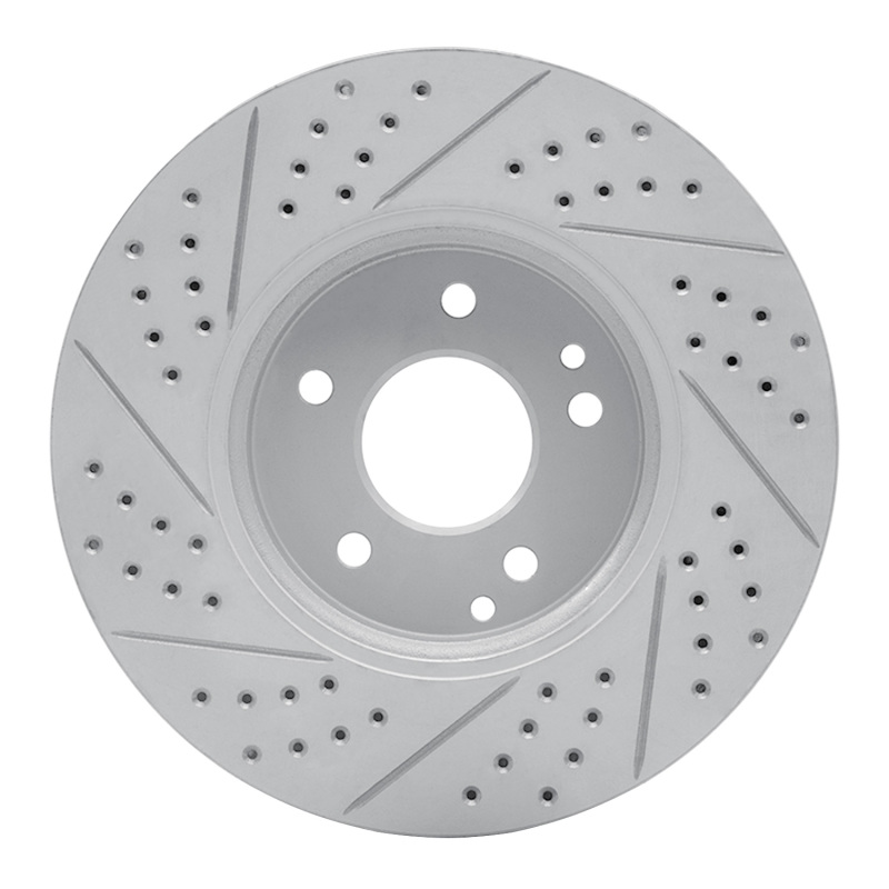 Chrysler Crossfire Brake Rotor (1) - Front Right - DFC - Geoperformance - Drilled & Slotted - `96-`11