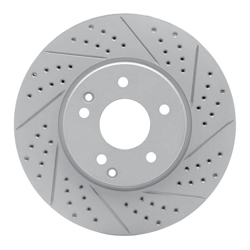 Chrysler Crossfire Brake Rotor (1) - Front Right - DFC - Geoperformance - Drilled & Slotted - `96-`11