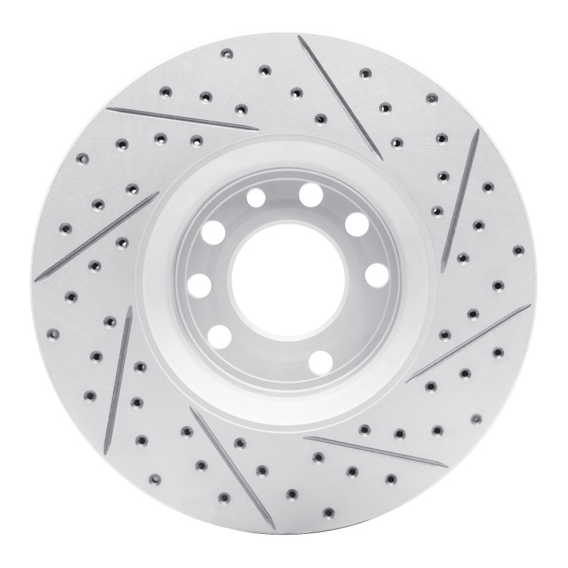 Cadillac Bls Brake Rotor (1) - Front Left - DFC - Geoperformance Rotor - Drilled & Slotted - `03-`11