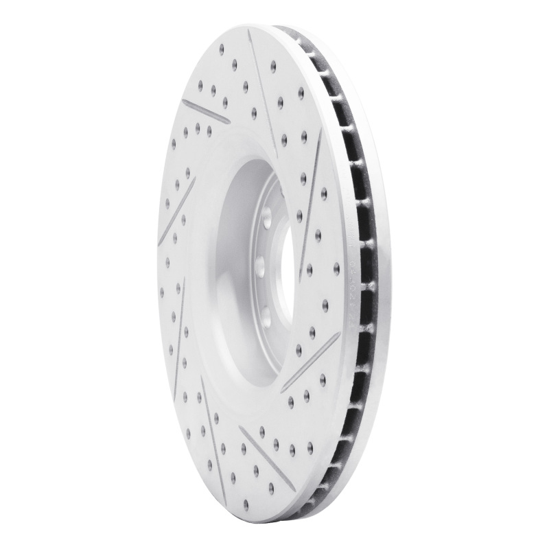 Cadillac Bls Brake Rotor (1) - Front Left - DFC - Geoperformance Rotor - Drilled & Slotted - `03-`11