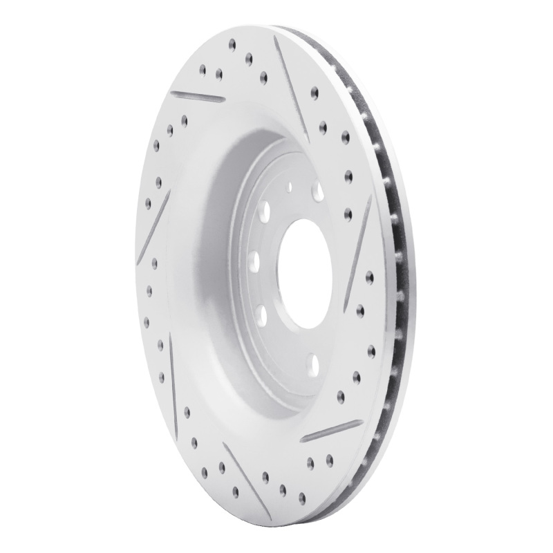 Cadillac Bls Brake Rotor (1) - Rear Left - DFC - Geoperformance Drilled & Slotted - `03-`11