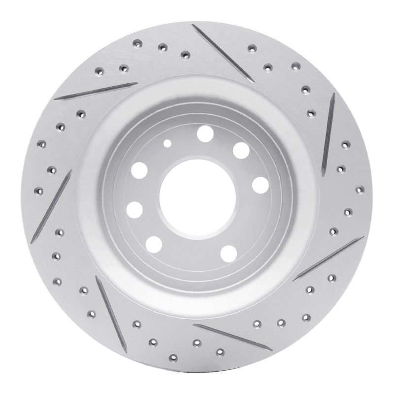 Cadillac Bls Brake Rotor (1) - Rear Left - DFC - Geoperformance Drilled & Slotted - `03-`11