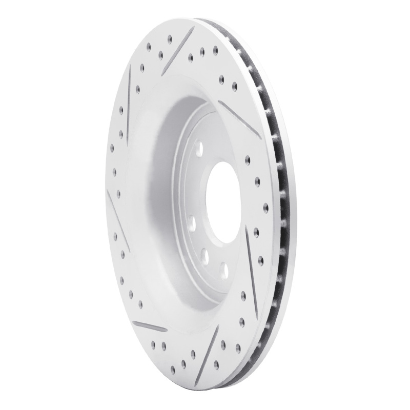 Cadillac Bls Brake Rotor (1) - Rear Right - DFC - Drilled & Slotted Geoperformance Rotor - `03-`11