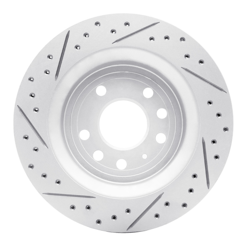 Cadillac Bls Brake Rotor (1) - Rear Right - DFC - Drilled & Slotted Geoperformance Rotor - `03-`11