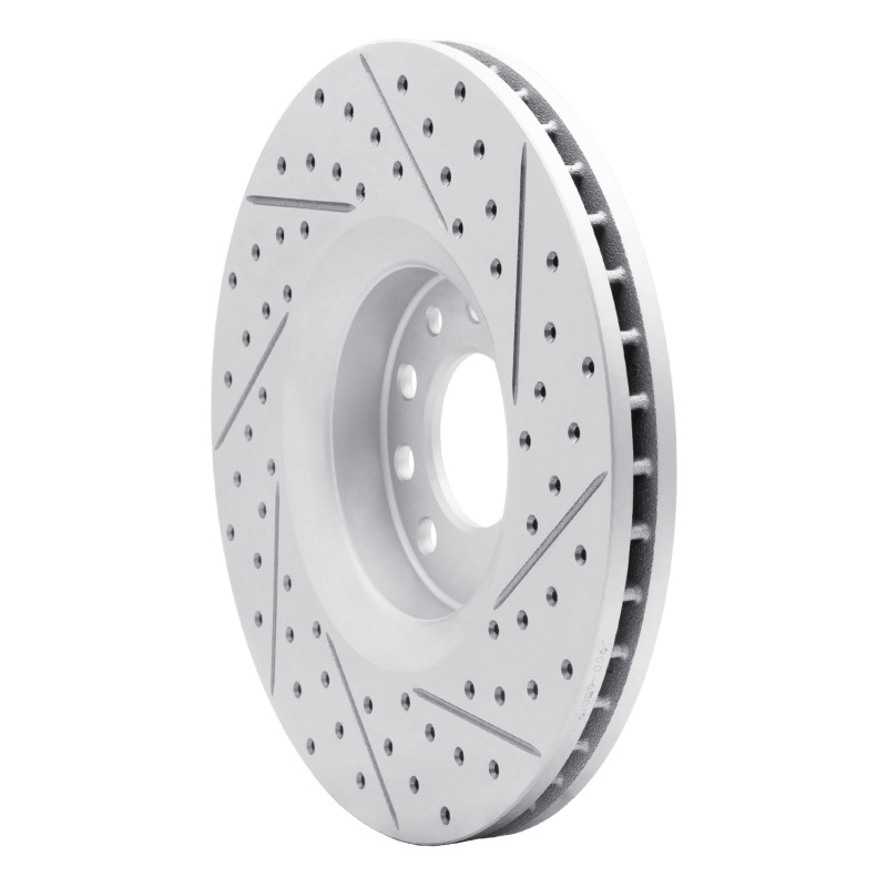 Cadillac Bls Brake Rotor (1) - Front Left - DFC - Geoperformance Drilled & Slotted - `03-`11