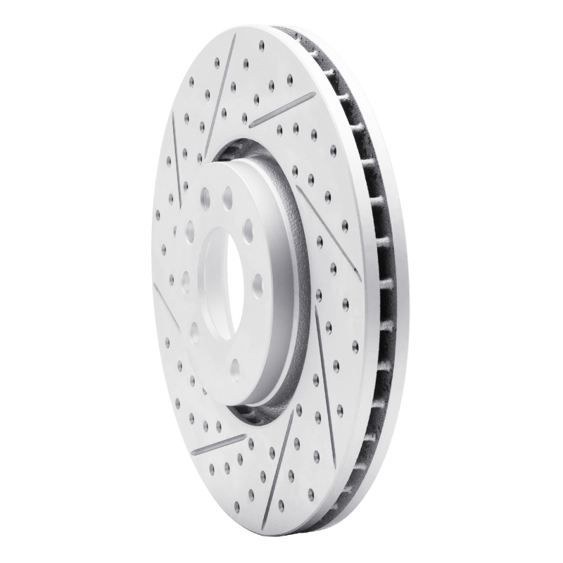 Cadillac Bls Brake Rotor (1) - Front Left - DFC - Geoperformance Drilled & Slotted - `03-`11