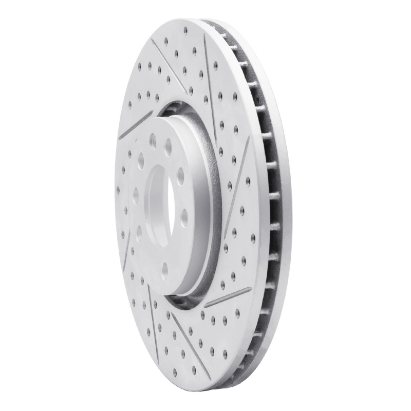 Cadillac Bls Brake Rotor (1) - Front Right - DFC - Drilled & Slotted Geoperformance - `03-`11